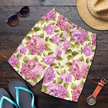 Hydrangea Pattern Print Design HD05 Mens Shorts