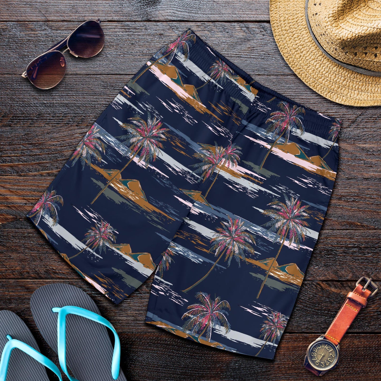 Pacific island Pattern Print Design A06 Mens Shorts