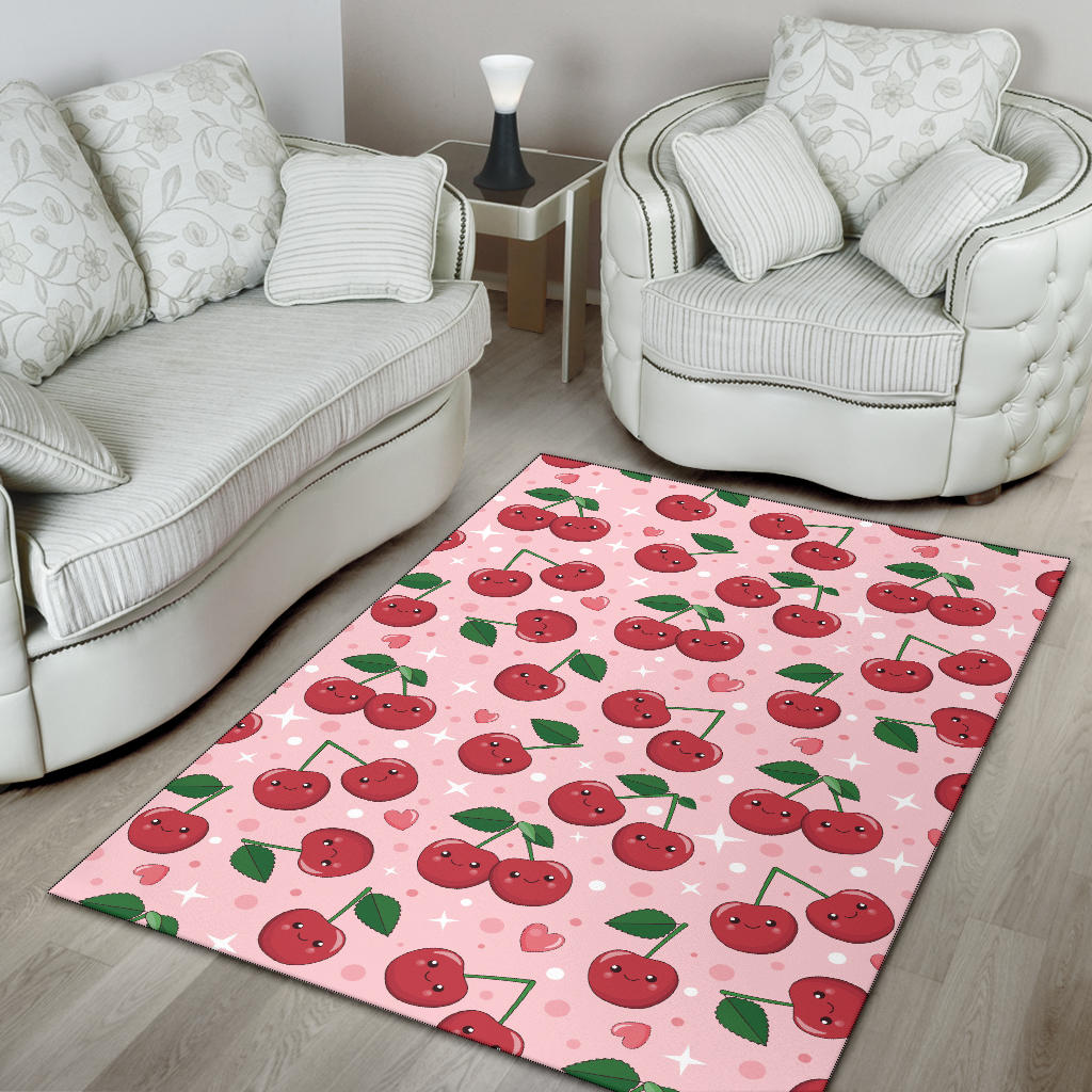 Cherry Pattern Print Design CH02 Area Rugs