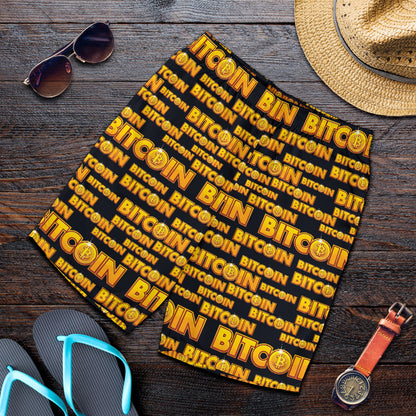 Bitcoin Pattern Print Design DO03 Mens Shorts