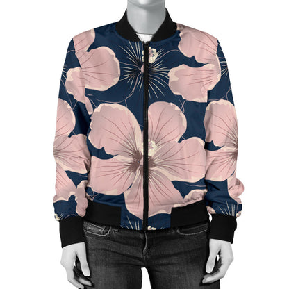 Plumeria Pattern Print Design PM018 Women Bomber Jacket