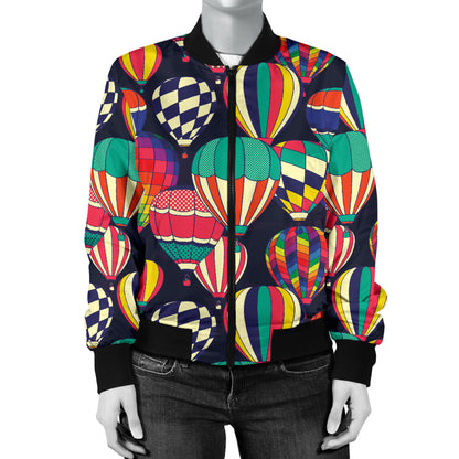 Ballon Pattern Print Design 02 Women's Bomber Jacket