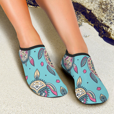 Sea Turtle Art Pattern Aqua Water Shoes