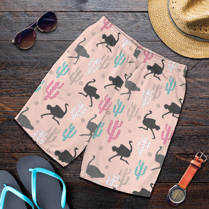Ostrich Pattern Print Design 03 Mens Shorts