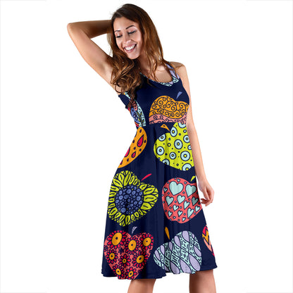 Apple Pattern Print Design AP05 Midi Dress