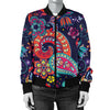 Paisley Boho Pattern Print Design A06 Women's Bomber Jacket