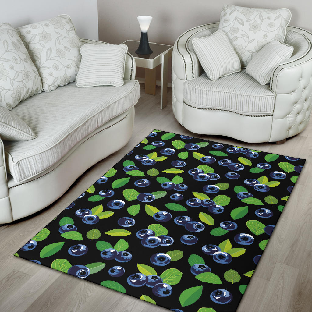 Blueberry Pattern Print Design BB03 Area Rugs