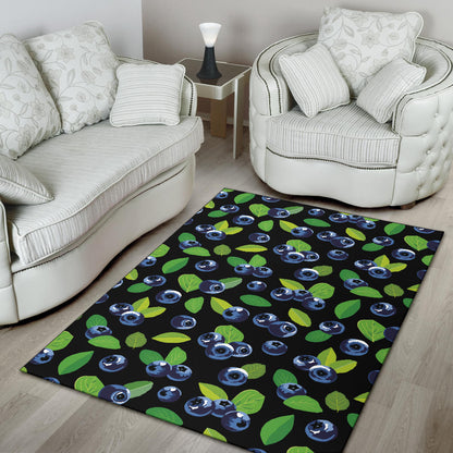 Blueberry Pattern Print Design BB03 Area Rugs