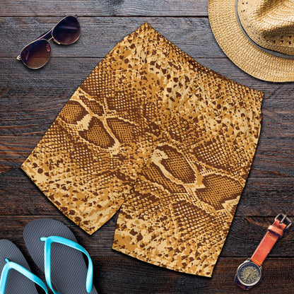 Python Brown Pattern Print Design A03 Mens Shorts