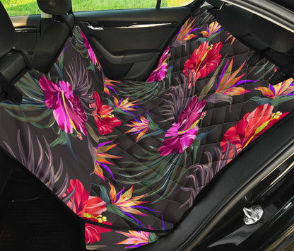 Hibiscus Pattern Print Design HB014 Rear Dog  Seat Cover