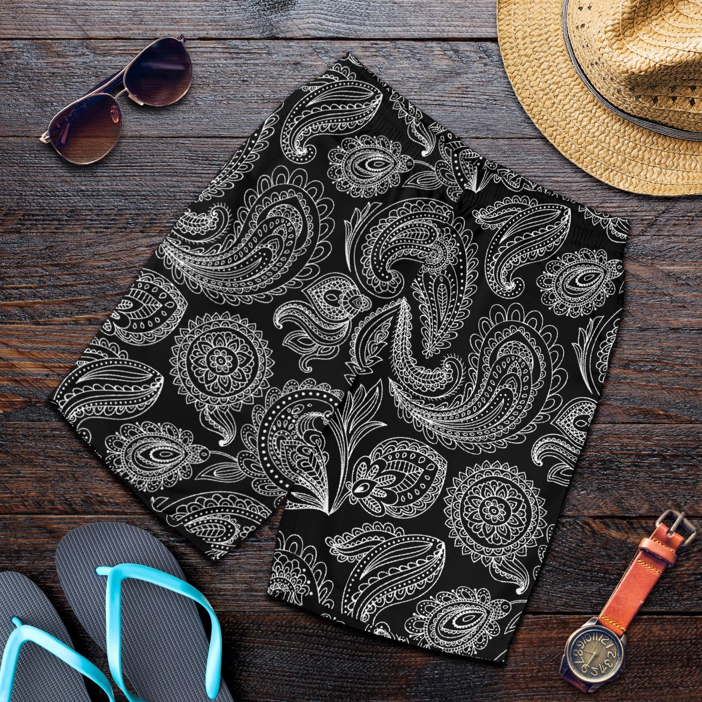 Paisley Pattern Print Design A04 Mens Shorts