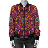 Bohemian Pattern Print Design 10 Women's Bomber Jacket