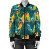 Lovebird Pattern Print Design 02 Women's Bomber Jacket