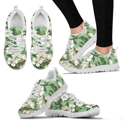 Apple blossom Pattern Print Design AB02 Sneakers White Bottom Shoes