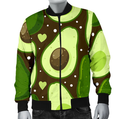 Avocado Pattern Print Design AC04 Men Bomber Jacket