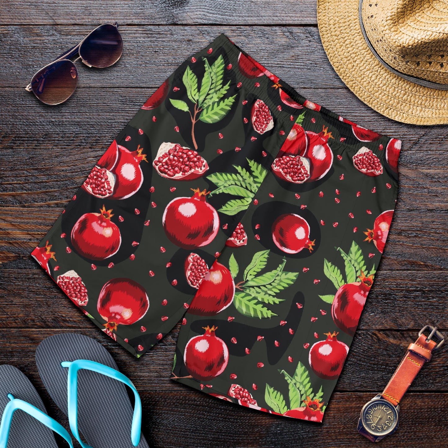 Pomegranate Pattern Print Design PG06 Mens Shorts