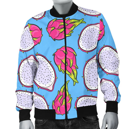 Dragonfruit Pattern Print Design DF04 Men Bomber Jacket