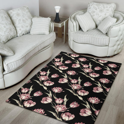 Tulip Pink Pattern Print Design TP02 Area Rugs
