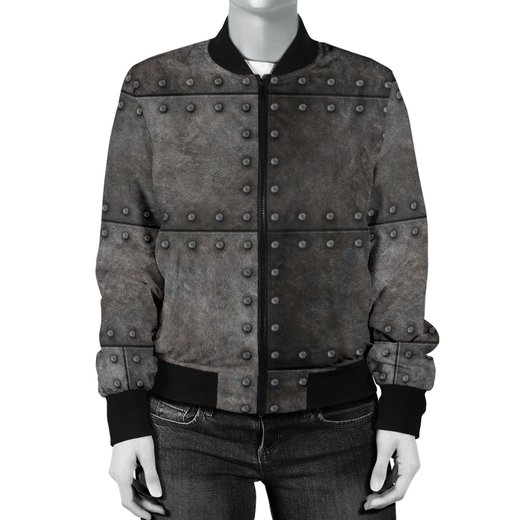 Armor Pattern Print Design 02 Women's Bomber Jacket