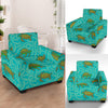 Sea Turtle Pattern Print Design T010 Armchair Slipcover