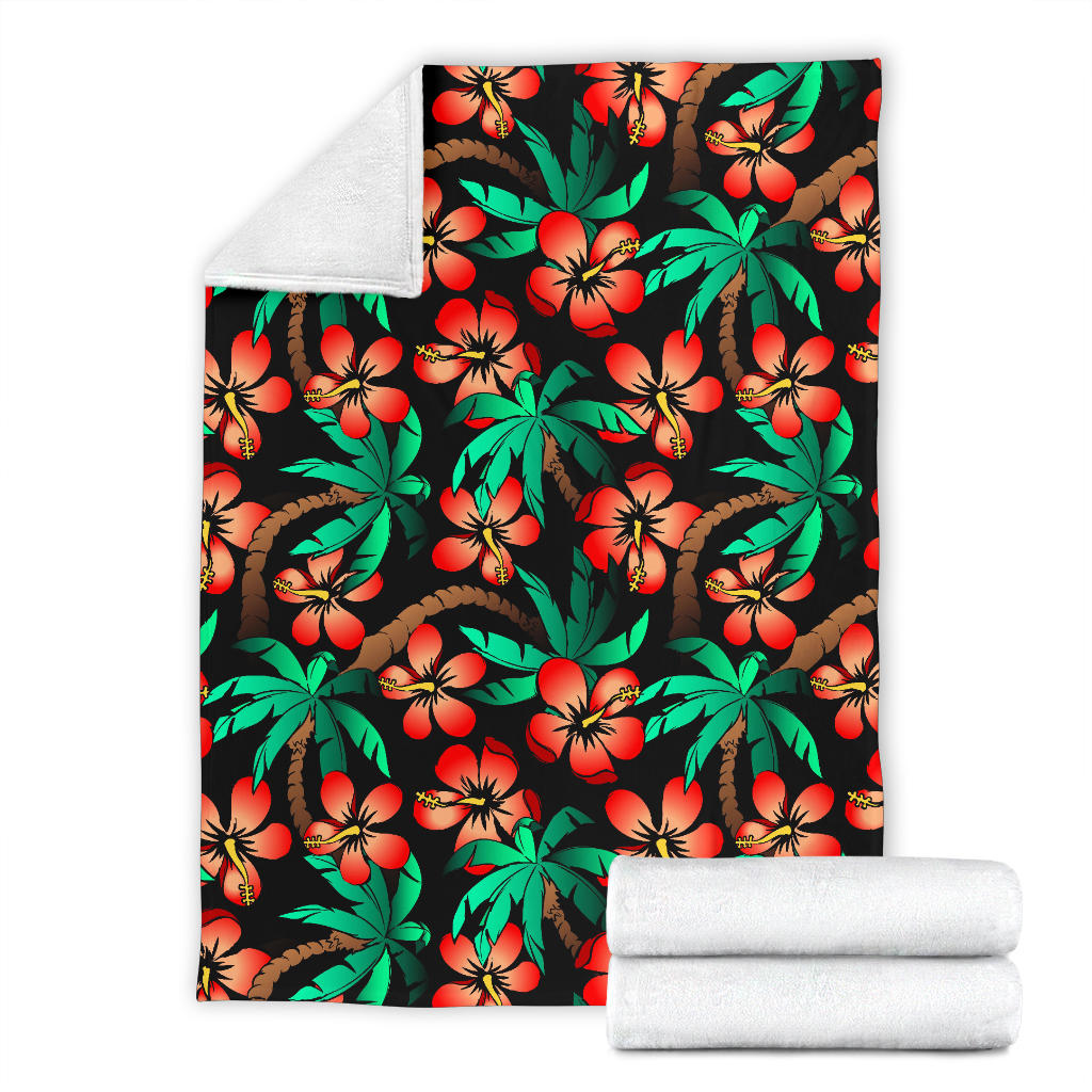 Hawaiian Themed Pattern Print Design H022 Fleece Blanket