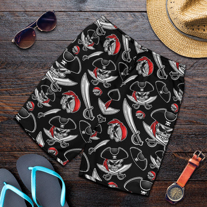 Pirate Pattern Print Design A05 Mens Shorts