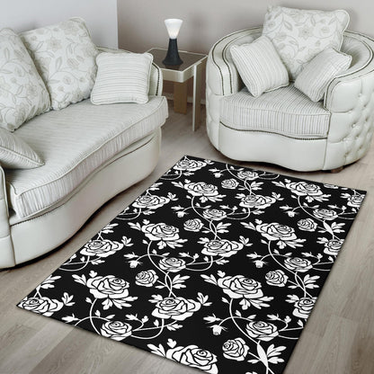 Rose Pattern Print Design RO013 Area Rugs