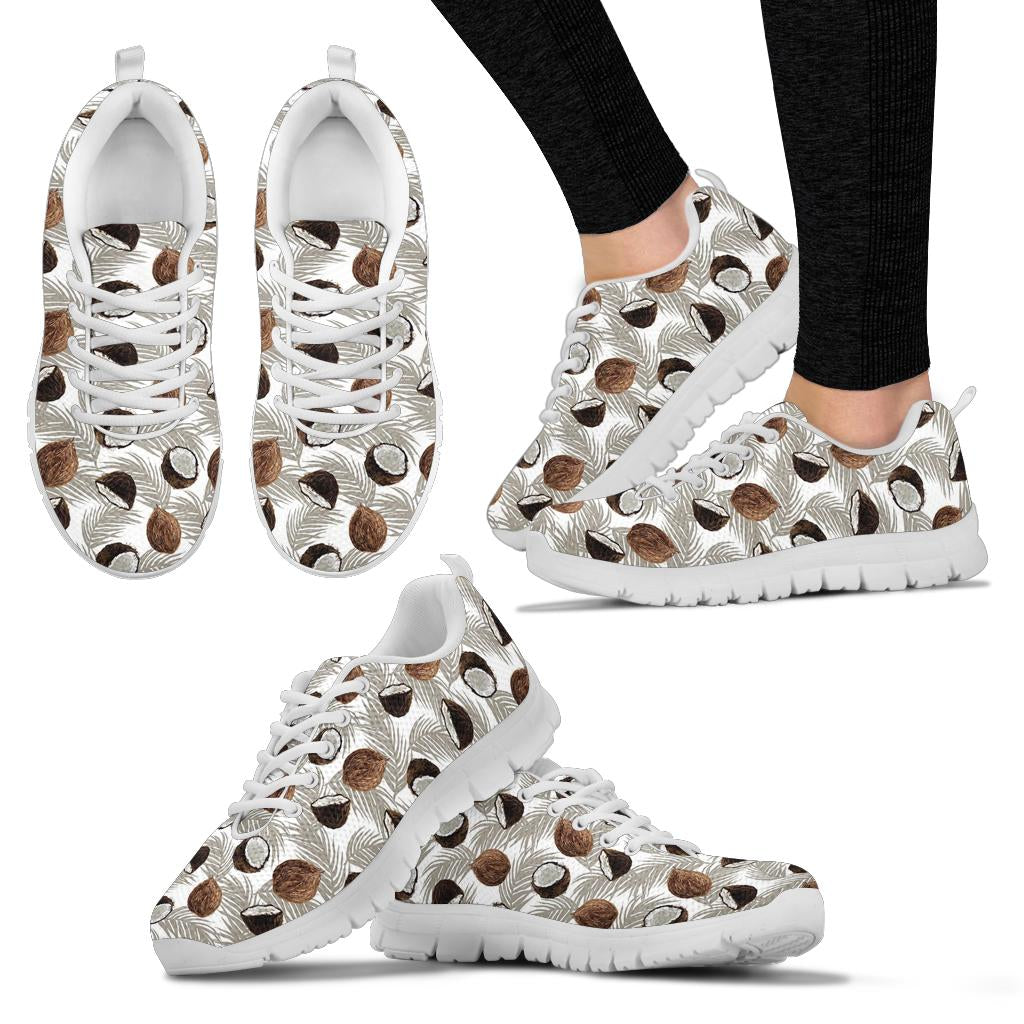 Coconut Pattern Print Design CN03 Sneakers White Bottom Shoes