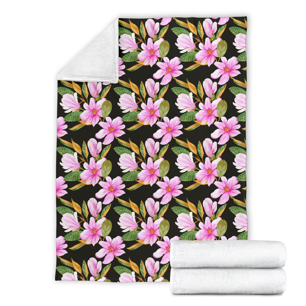 Magnolia Pattern Print Design MAG08 Fleece Blanket