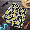 Yellow Plumeria Hawaiian Flowers Mens Shorts