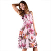 Summer Floral Pattern Print Design SF09 Midi Dress