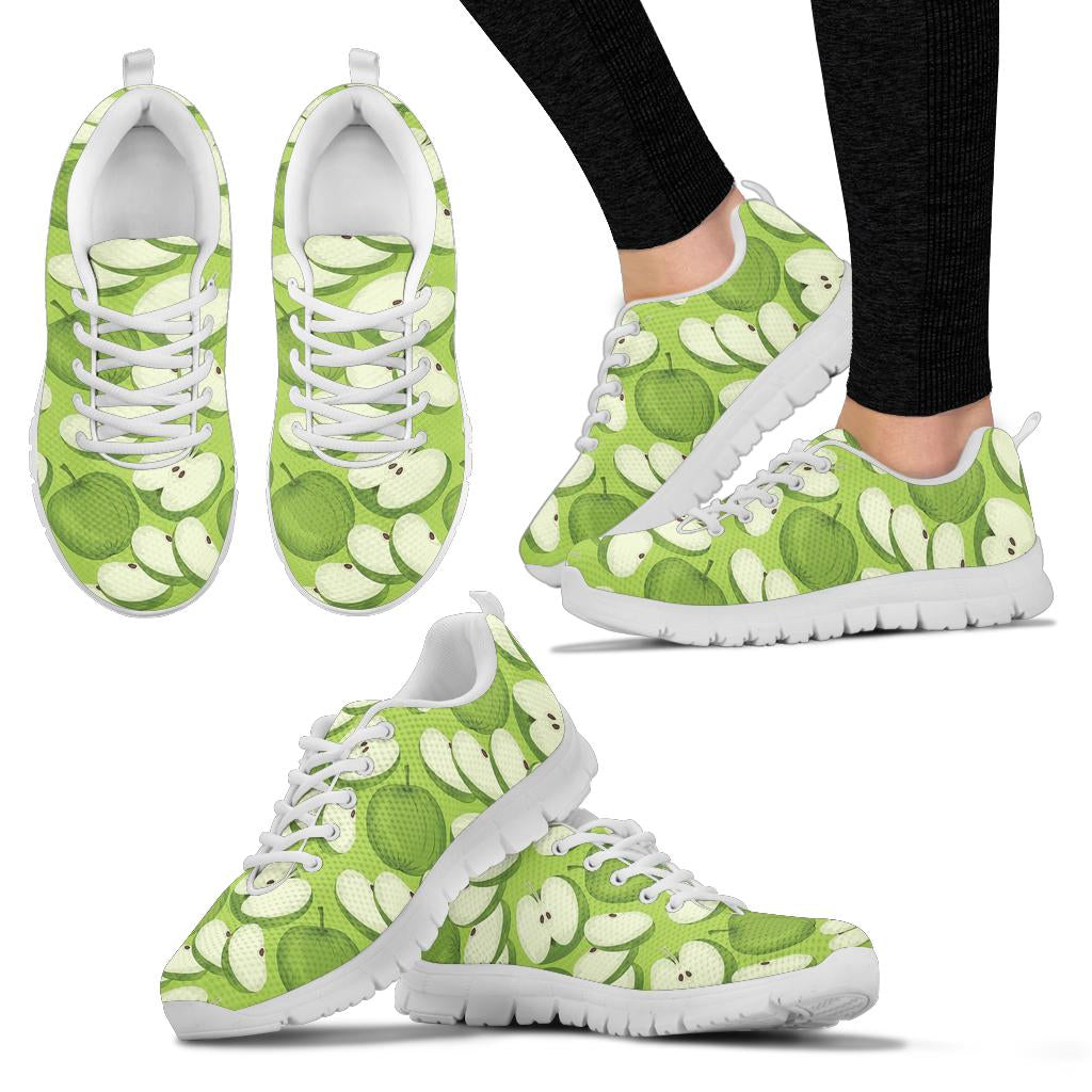 Apple Pattern Print Design AP010 Sneakers White Bottom Shoes
