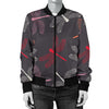 Dragonfly Pattern Print Design 01 Women's Bomber Jacket