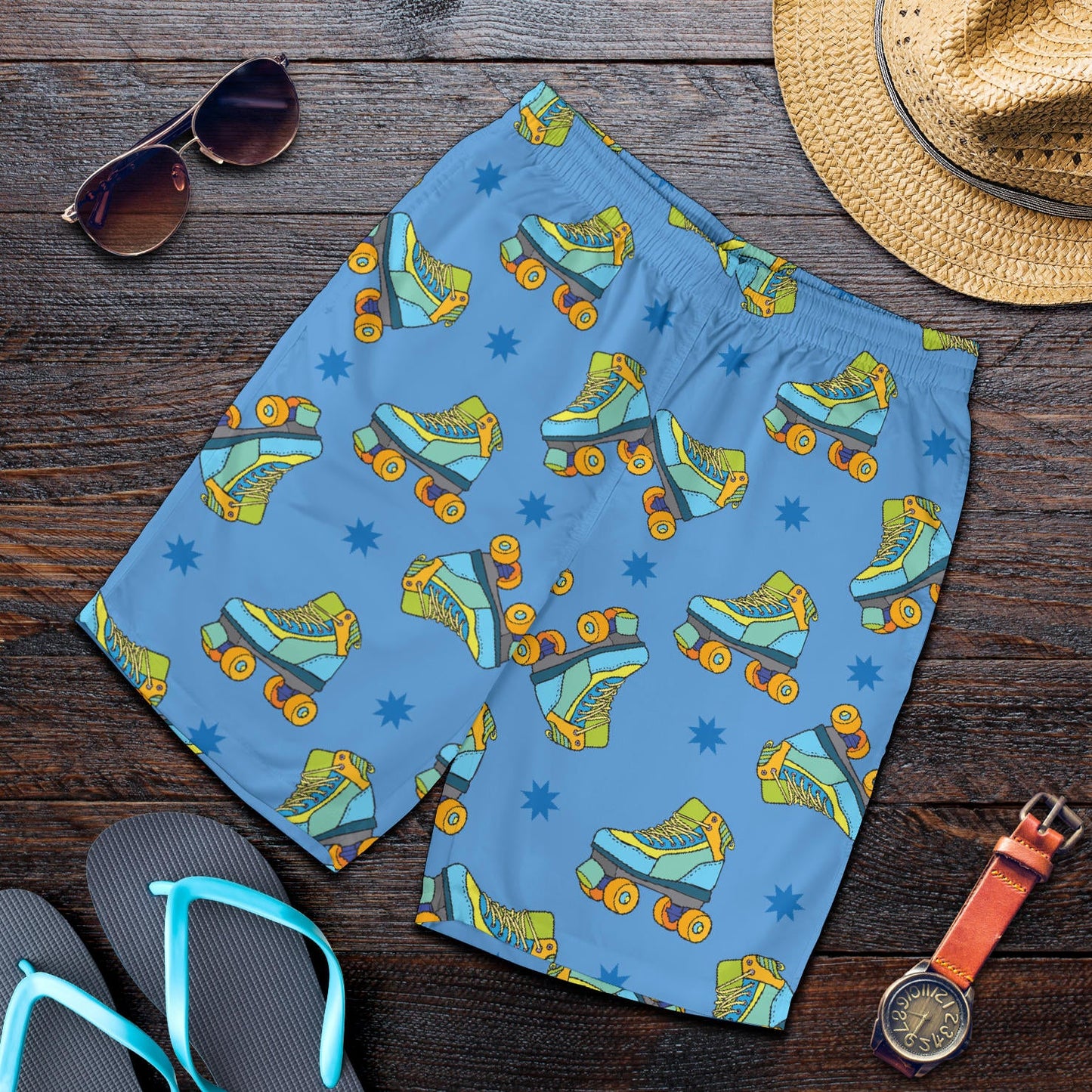 Roller skate Pattern Print Design A04 Mens Shorts