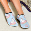 Donut Unicorn Pattern Print Design DN014 Aqua Water Shoes