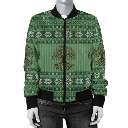 Celtic Pattern Print Design 09 Women's Bomber Jacket