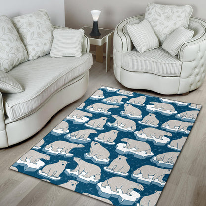 Polar Bear Pattern Print Design PB03 Area Rugs