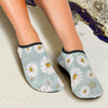 Daisy Pattern Print Design DS012 Aqua Water Shoes