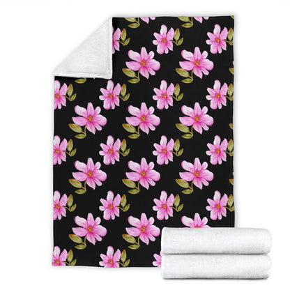Magnolia Pattern Print Design MAG06 Fleece Blanket