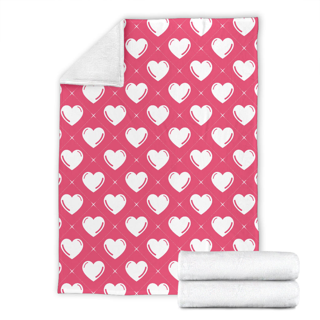 Heart Pattern Print Design HE07 Fleece Blanket