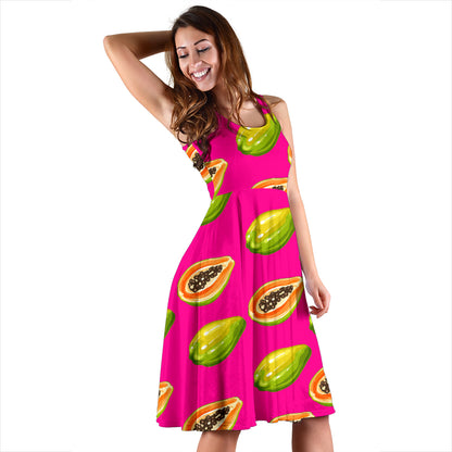 Papaya Pattern Print Design PP02 Midi Dress