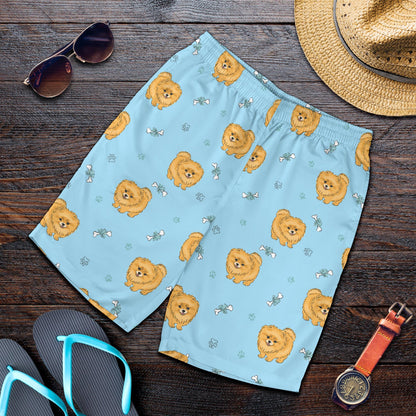 Pomeranians Pattern Print Design A03 Mens Shorts