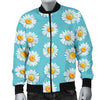 Daisy Pattern Print Design DS03 Men Bomber Jacket