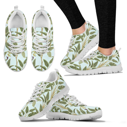 Banana Leaf Pattern Print Design BL03 Sneakers White Bottom Shoes