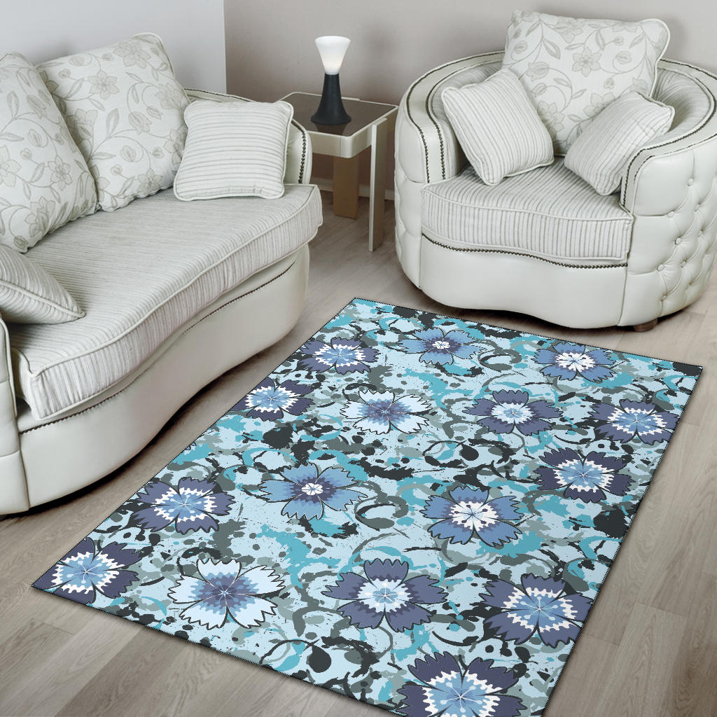 Carnations Pattern Print Design CN04 Area Rugs