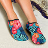 Red Hibiscus Pattern Print Design HB02 Aqua Water Shoes