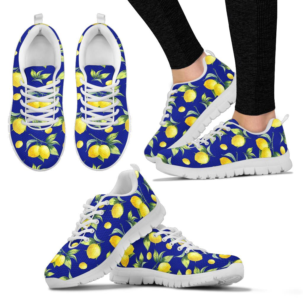 Lemon Pattern Print Design LM06 Sneakers White Bottom Shoes