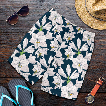 Amaryllis Pattern Print Design AL02 Mens Shorts