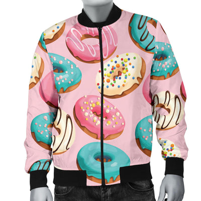 Donut Pattern Print Design DN06 Men Bomber Jacket