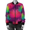 Lotus Pattern Print Design 02 Women's Bomber Jacket